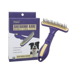 Multifunctional Double Row Rake Comb Dog Comb Teddy Pet Needle Comb Open Knot Hair Removal