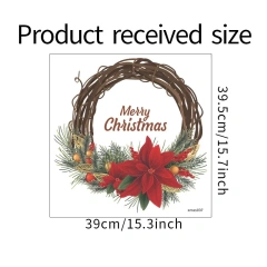 Christmas Window Vinyl Wall Sticker Green Original Glass Window Christmas Decoration Posters Home New Year Stickers