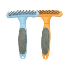 Multifunctional Double Row Rake Comb Dog Comb Teddy Pet Needle Comb Open Knot Hair Removal