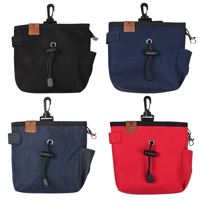 Hot Selling Portable Dog Treat Pouch Waterproof Polyester PC Snack Training Bag with Magnetic Zipper Closure