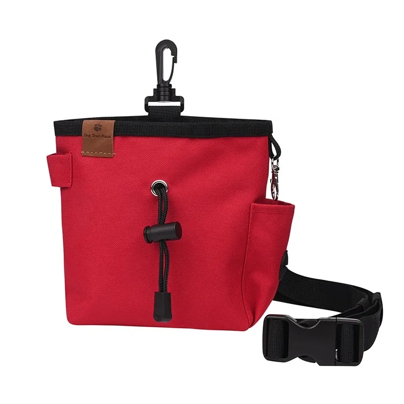 Hot Selling Portable Dog Treat Pouch Waterproof Polyester PC Snack Training Bag with Magnetic Zipper Closure