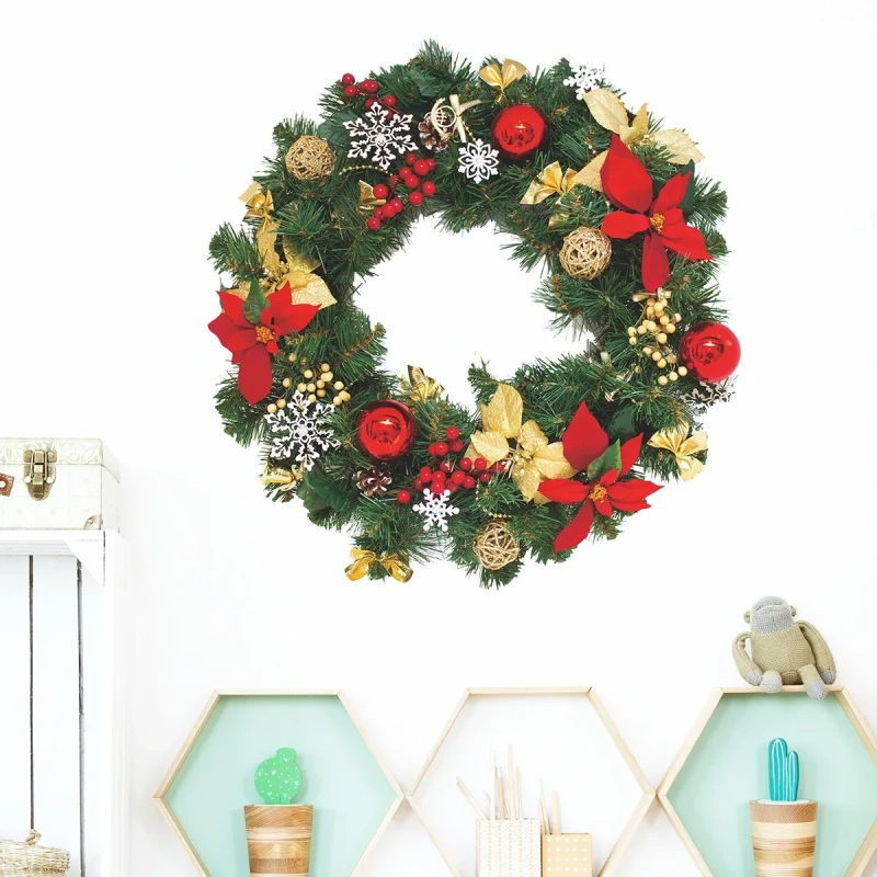 Christmas Window Vinyl Wall Sticker Green Original Glass Window Christmas Decoration Posters Home New Year Stickers
