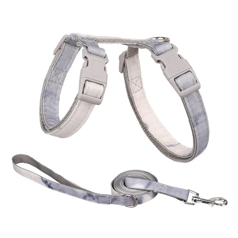Beautiful Bowknot Print Harness and Leash Polyester Animals Brace Pet Leash Rope