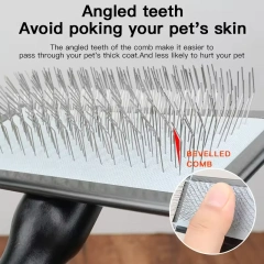 2025 New Stainless Steel Pet Grooming Brush Removes Tangles and Loosely Sheds Hair for Cats and Dogs
