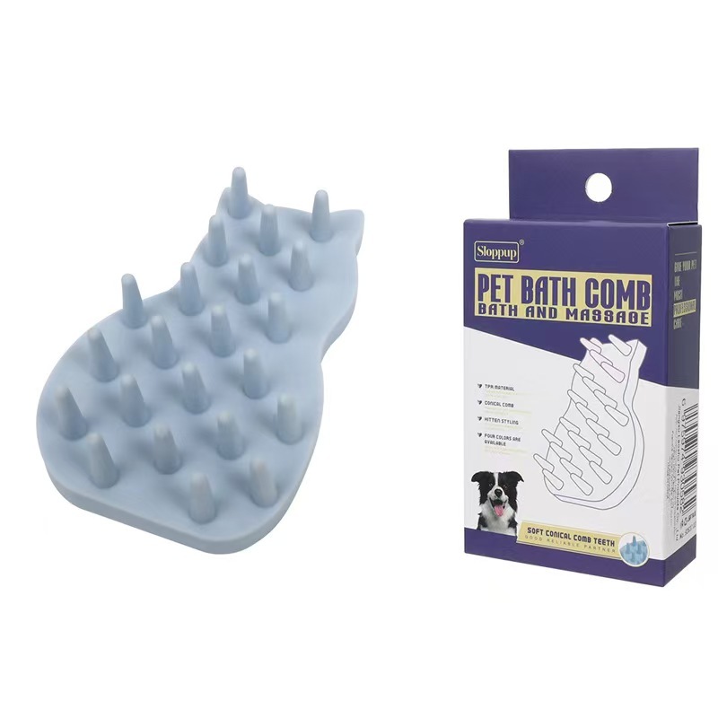 Cross-Border Pet Supplies Plastic Pet Cleaning Bathing Dual-Purpose Brushes for Cats and Dogs