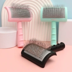 Factory Wholesale Pvc Box Packaging 25MM Long Pin Cat Cleaning Hair Brush Cepillo Para Perro Dog Pet Grooming Slicker Brush