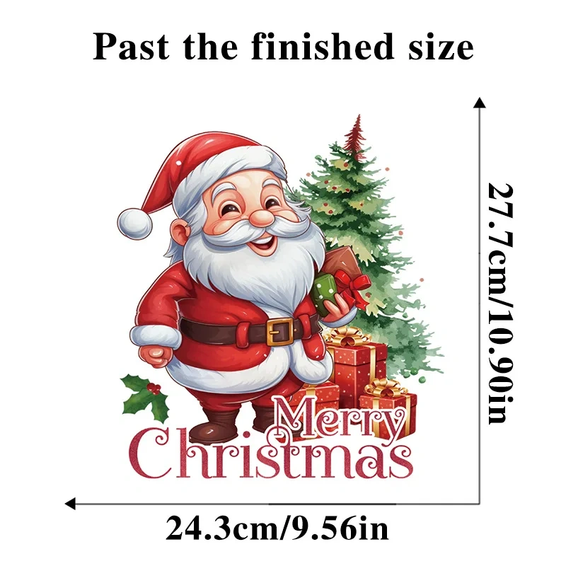 Santa Claus Christmas Toilet Lid Decal Bathroom Decor Sticker Easy Stick-On Reusable & Removable Wall Art for Christmas Gift