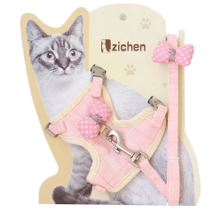 2021 Personalized Custom Cat Collar Dog Adjustable Harness Vest Walking Lead Leash