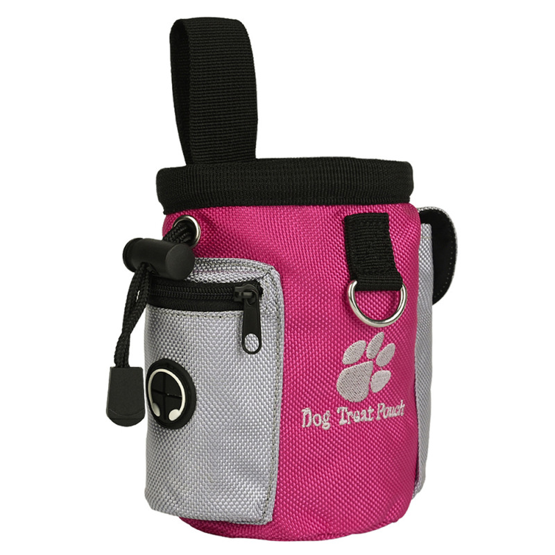 Dog Treat Pouch Sturdy Ergonomic Training Waist Bag Drawstring Secure Snack Storage Phone Keys