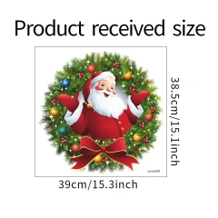 Christmas Window Vinyl Wall Sticker Green Original Glass Window Christmas Decoration Posters Home New Year Stickers