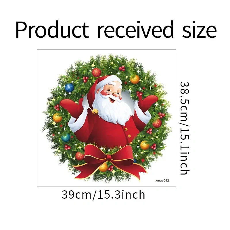 Christmas Window Vinyl Wall Sticker Green Original Glass Window Christmas Decoration Posters Home New Year Stickers