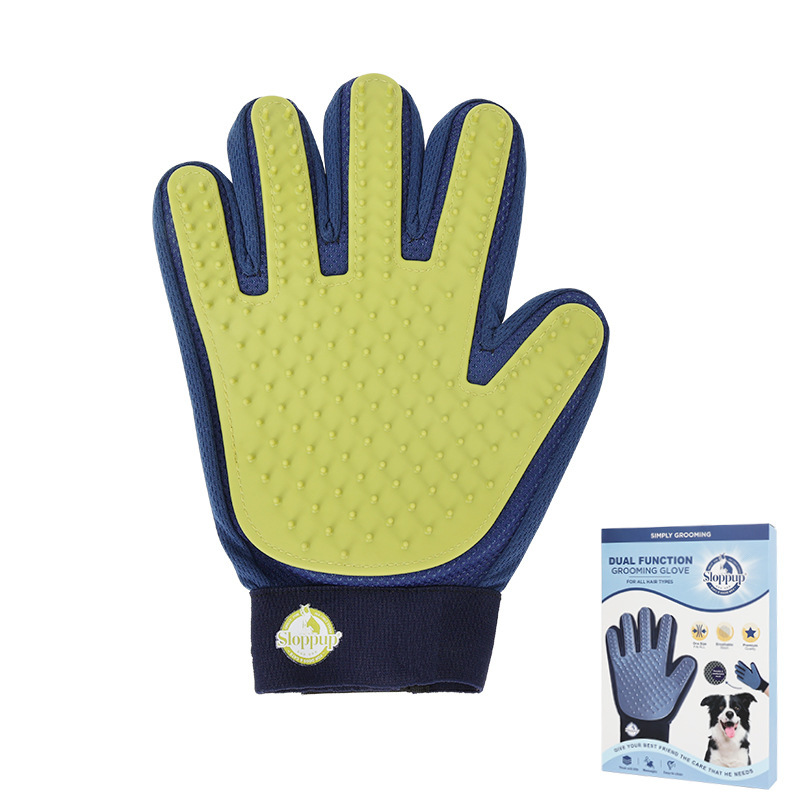 Pet Glove Cleaning Massage Brush for Cats Dogs Shedding Hair Cleaning Bathing Gloves