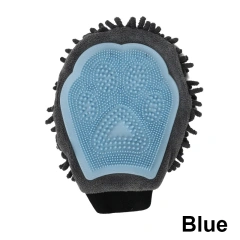 1PC Pet Grooming Gloves Double-Sided Gloves Cleaning Massage Dog Washing Bath Fast Absorb Water Hair Removes Glove