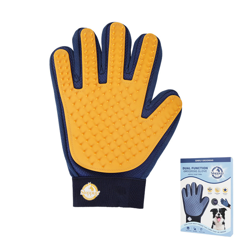 Pet Glove Cleaning Massage Brush for Cats Dogs Shedding Hair Cleaning Bathing Gloves