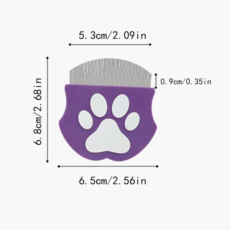 Pet Comb, Dog Mini Face Comb for Hair Removal, Cat Flea Comb, Grooming Tool for Small Pets, Efficient De-shedding Supplies