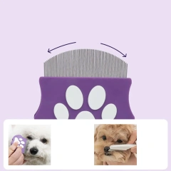 Pet Comb, Dog Mini Face Comb for Hair Removal, Cat Flea Comb, Grooming Tool for Small Pets, Efficient De-shedding Supplies