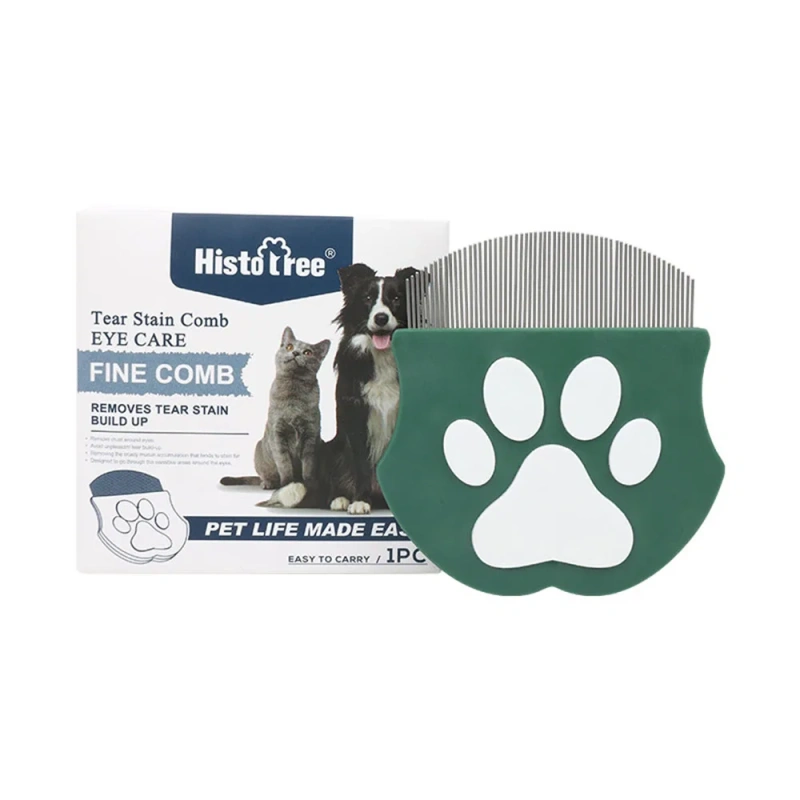 Pet Comb, Dog Mini Face Comb for Hair Removal, Cat Flea Comb, Grooming Tool for Small Pets, Efficient De-shedding Supplies