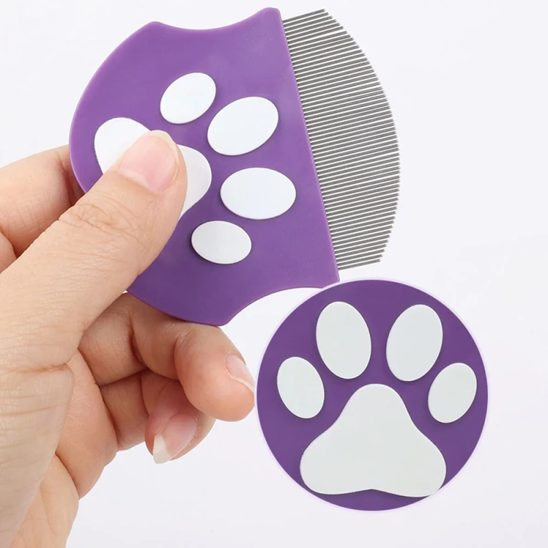 Pet Comb, Dog Mini Face Comb for Hair Removal, Cat Flea Comb, Grooming Tool for Small Pets, Efficient De-shedding Supplies