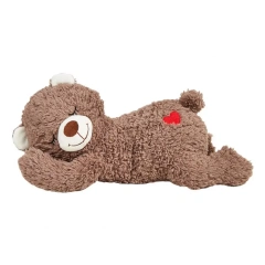 30*15cm Heartbeat Puppy Toy Plush Bear Soothing Toy Stuffed Animal Dog Sleep Aid Calming Fuzzy Bear Dolls For Anxiety Relief