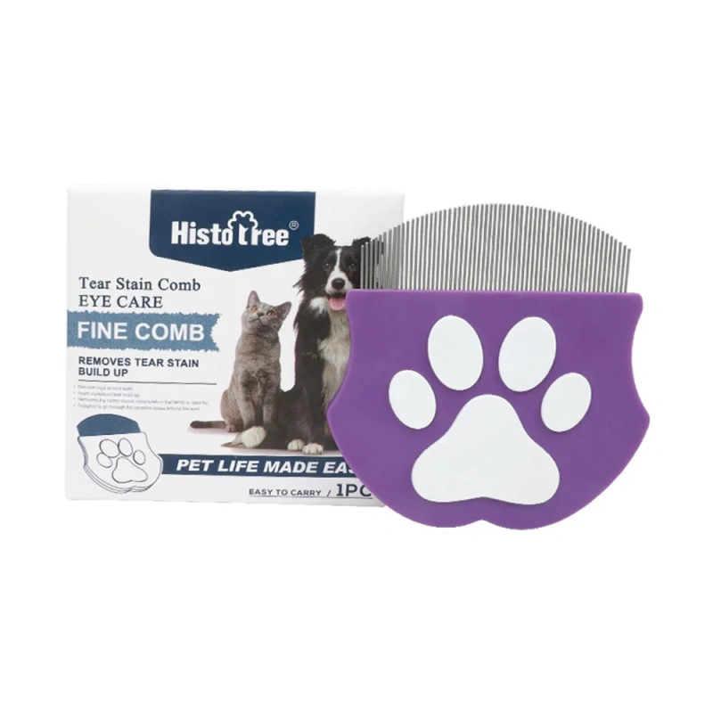 Pet Comb, Dog Mini Face Comb for Hair Removal, Cat Flea Comb, Grooming Tool for Small Pets, Efficient De-shedding Supplies
