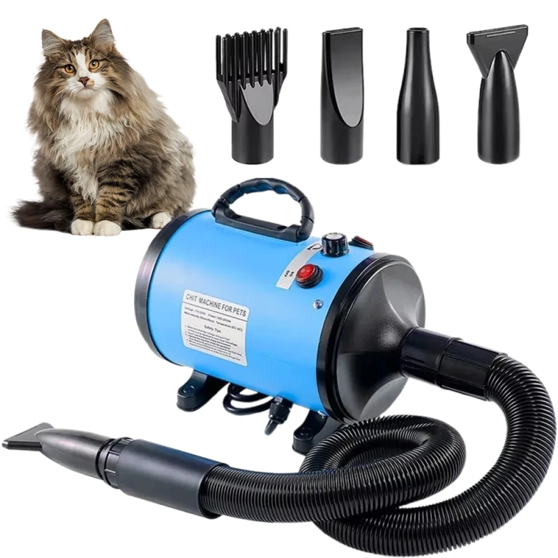 Pet Water Blower Large Dog Hair Dryer High Power Low Noise Strong Wind Fast Drying Golden Hair Dogs Blow Box Pets Supplies