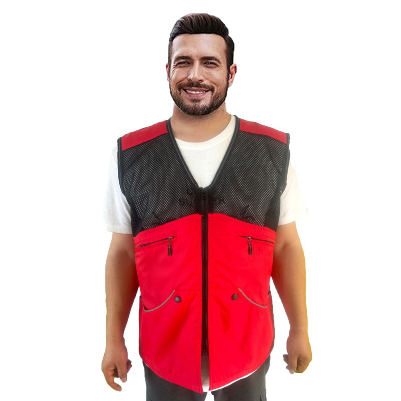 Breathable Dog Trainer Mesh Vest with 6 Large Pocket Accessories Anti Scratch Clothing Comfortable Versatile