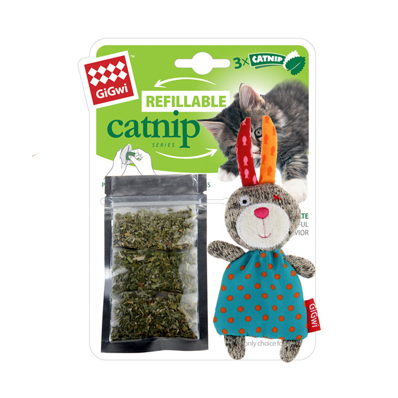 GiGwi Catnip Refilling Cat Toys Interactive Chewing Toy