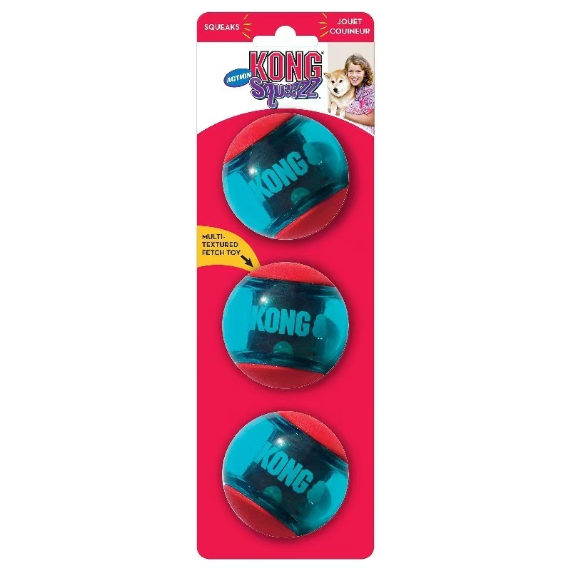 KONG Dog Toy Bite-Resistant Ball Set
