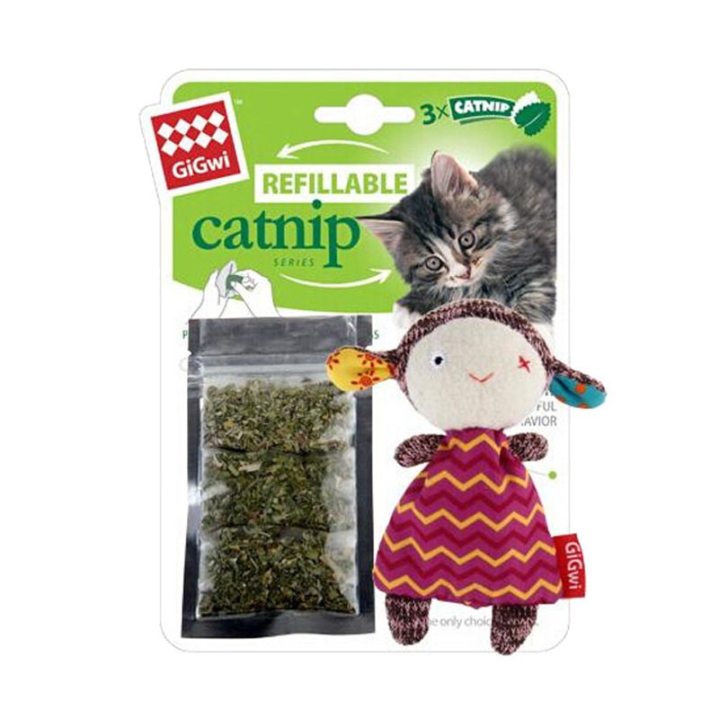 GiGwi Catnip Refilling Cat Toys Interactive Chewing Toy