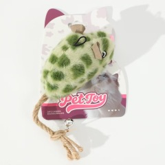 Cat Chew Plush Toy Simulated Mouse Squeaky Bell Fox Fur Bite-resistant Kitten Toy