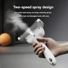 Stainless Steel Pet Steam Comb Built in Battery Hair Removal & Beauty Spray Brush for cat and dog Pet Grooming Tool Anti-static