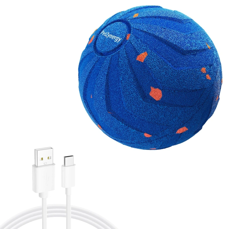 Interactive Dog Toy Ball E-TPU Material Random Bouncing And Spinning Smart Motion Ball For Dogs Self Play Chew Resistant Toy