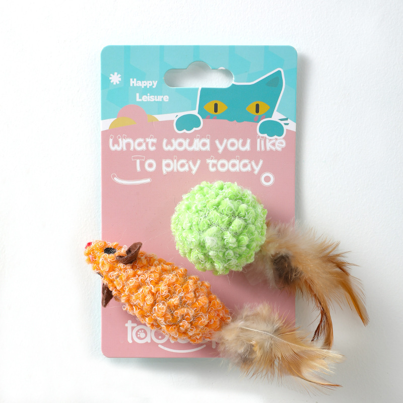 Cat Chew Plush Toy Simulated Mouse Squeaky Bell Fox Fur Bite-resistant Kitten Toy