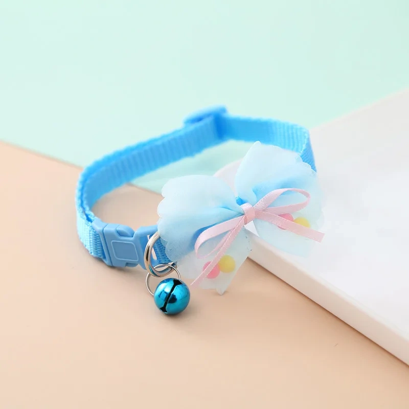 Manufacturers Sell Cute Polyester Pet Collar with Plaid Design LED Dog Collar for Cat or Dog