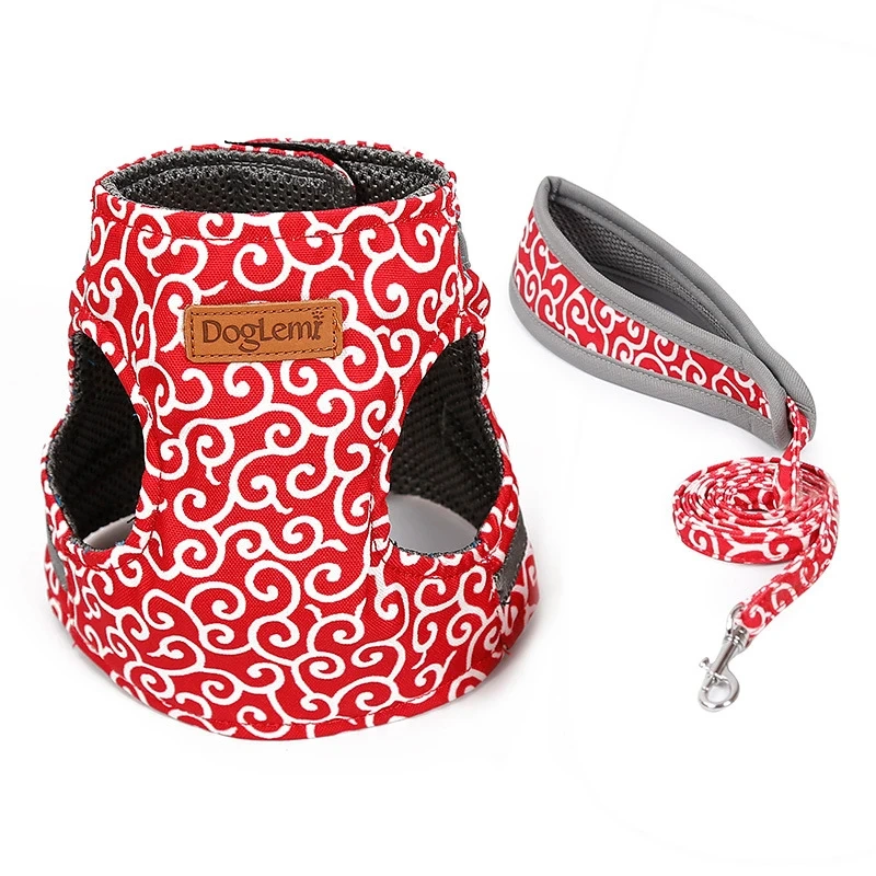 Mesh Pet Vest Harness and Leash Set Small Dog Puppy Cat Breathable Vest Harness Collar For Chihuahua Pug Bulldog Cat Arnes Perro