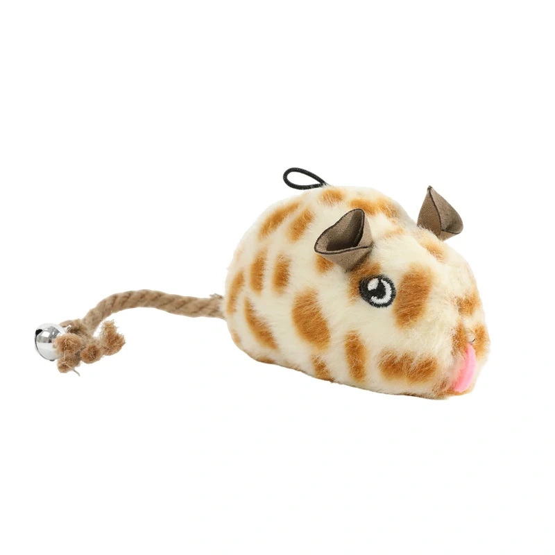 Cat Chew Plush Toy Simulated Mouse Squeaky Bell Fox Fur Bite-resistant Kitten Toy Interactive Training Cat Toy Supplies