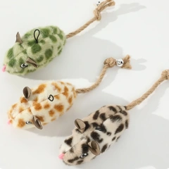 Cat Chew Plush Toy Simulated Mouse Squeaky Bell Fox Fur Bite-resistant Kitten Toy Interactive Training Cat Toy Supplies