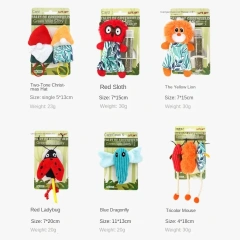 Interactive Simulation Cartoon Red Sloth Catnip Cat Toy Molar-Resistant Plush Pet Toy for Teeth Grinding Packed in Carton