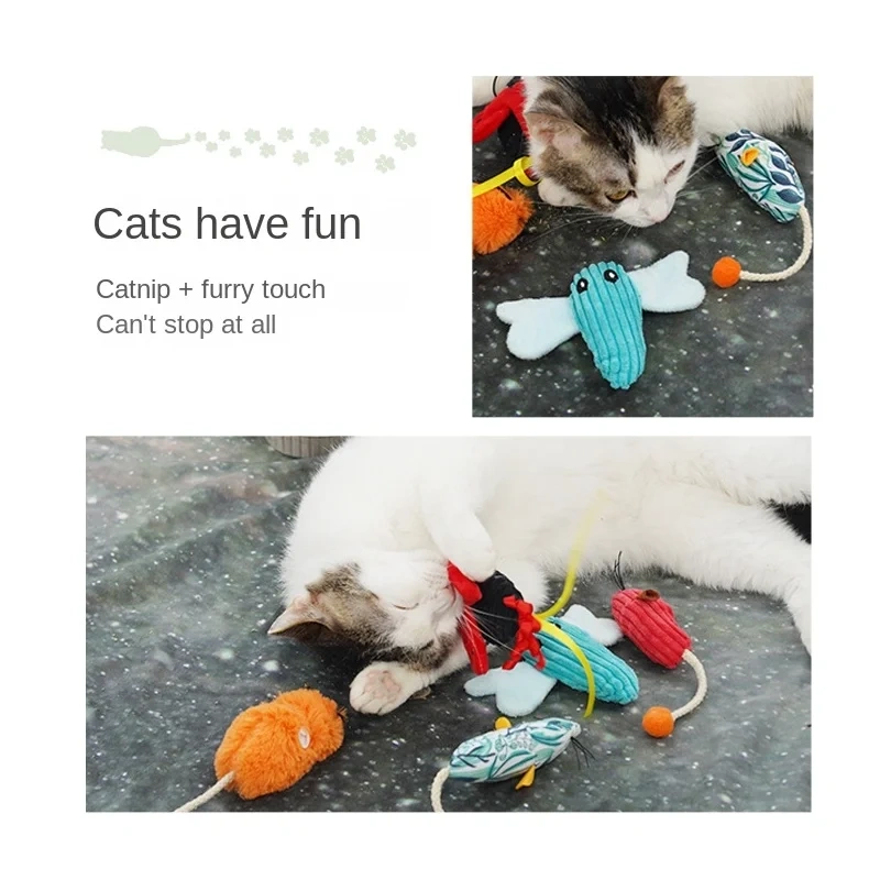 Interactive Simulation Cartoon Red Sloth Catnip Cat Toy Molar-Resistant Plush Pet Toy for Teeth Grinding Packed in Carton