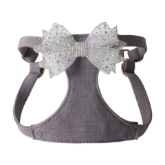 New Crystal Bow Dog Harness Set for Small and Medium Dogs Teddy Bichon Vest Double-Headed Leash Pet Supplies Puppy Accessories
