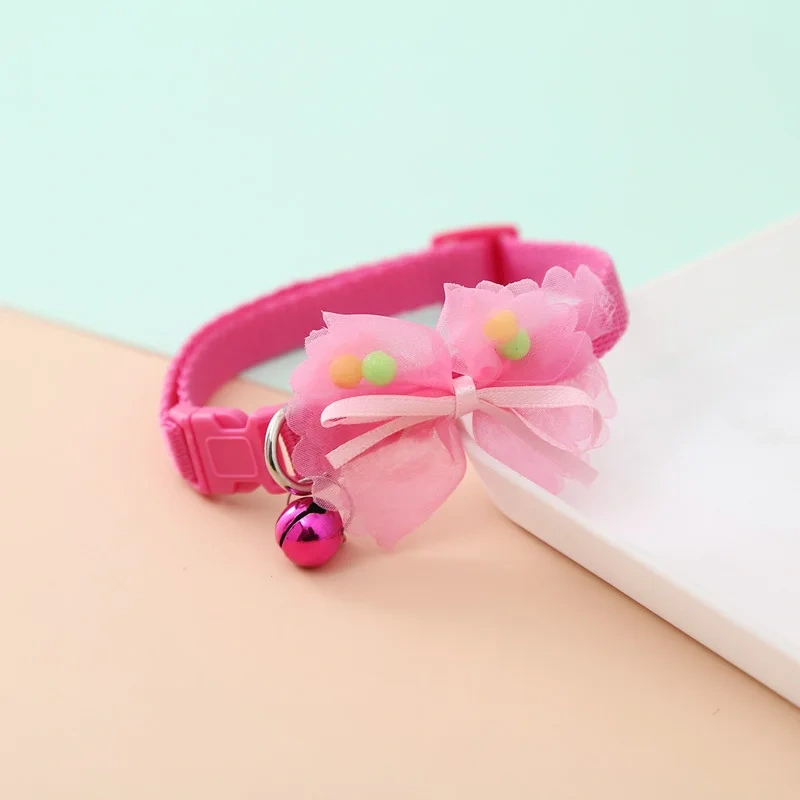 Manufacturers Sell Cute Polyester Pet Collar with Plaid Design LED Dog Collar for Cat or Dog