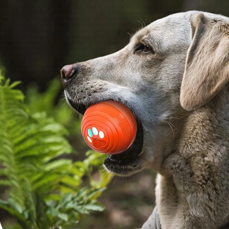 Puppy Bouncing Toy Ball with Light Smart Interactive Dog Ball Toys Electric Interactive Dog Toy Ball for Boredom Cat Dogs