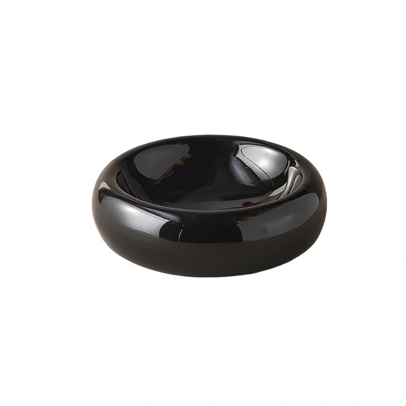 Cute Pastel Ceramic Pet Bowl for Cats and Small Dogs – 350ml Round Elevated Dish, Non-Slip, Easy to Clean, for Food and Water