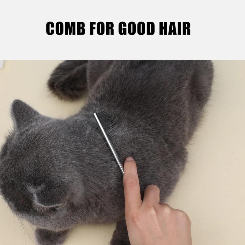 Factory Wholesale Stainless Steel Cat Pin Hair Comb Metal Dog Pet Grooming Comb