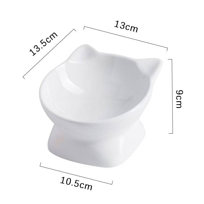 Ceramic Cat Bowl  Cervical Vertebra protection Pet Bowl Drinking Bowl Multi-color