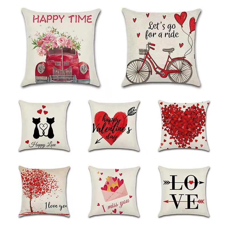 Painted Heart Valentine's Day Pillow