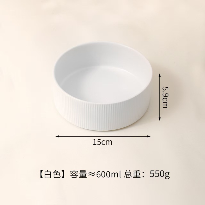 Manufacturer Ceramic Dog Cat Bowls with Diagonal Grain