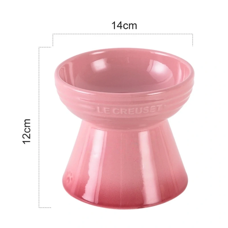 Le Creuset Cool Color Cerc  Dog Bowls with Heightened Feet Ne Protection Anti-Flip Water Food Bowl Pet Dining Bowl