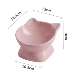 Ceramic Cat Bowl  Cervical Vertebra protection Pet Bowl Drinking Bowl Multi-color