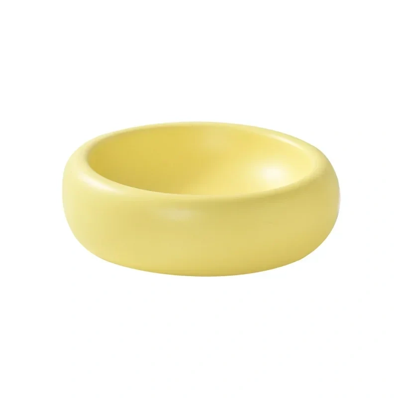 Cute Pastel Ceramic Pet Bowl for Cats and Small Dogs – 350ml Round Elevated Dish, Non-Slip, Easy to Clean, for Food and Water